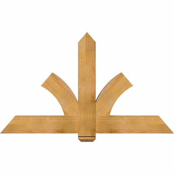 Ekena Millwork Redmond Rough Sawn Timber Gable Bracket, Western Red Cedar, 60"W x 35"H x 4"D x 6"F, 14/12 Pitch GBW060X35X0406RED00RWR - main